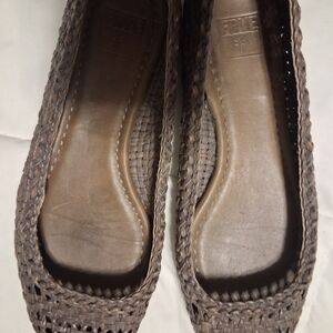 Frye Regina Taupe/gray Leather Flats Size 7